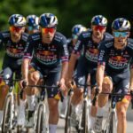 Red Bull Bora hansgrohe avec des lunettes Koo personnalisées